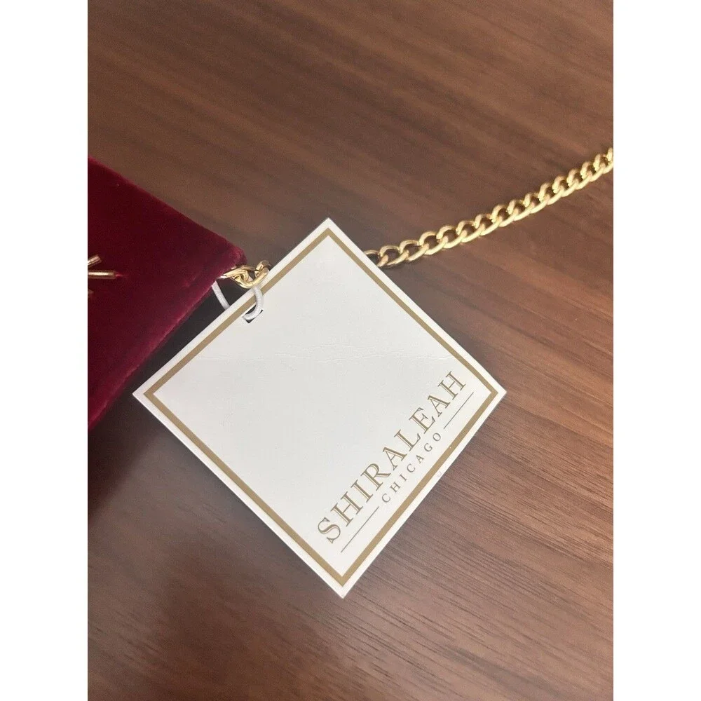 Shiraleah Burgundy Beaded Embroidered Starburst clutch Bag Gold Chain Strap new